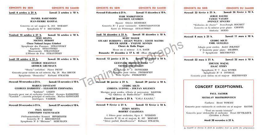 Solti, Georg - Signed Program Paris 1972 - Image 2