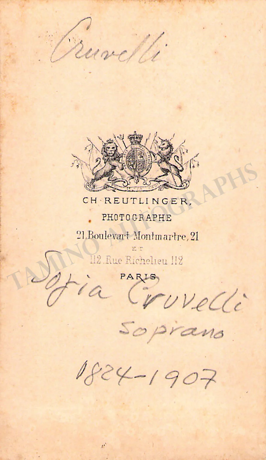 Cruvelli, Sophie - Vintage CDV Photograph - Image 2