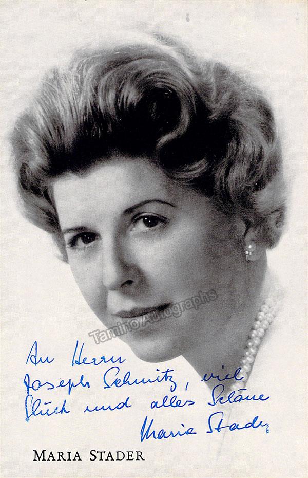 STADER, Maria (Various Autographs) - Image 4