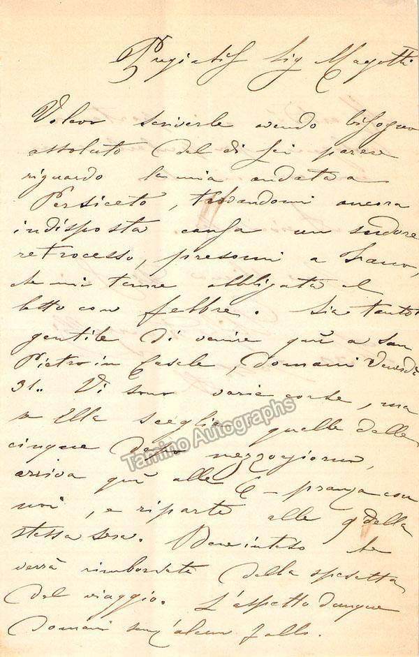 Stefanini Donzelli, Elisa - Autograph Letter Signed