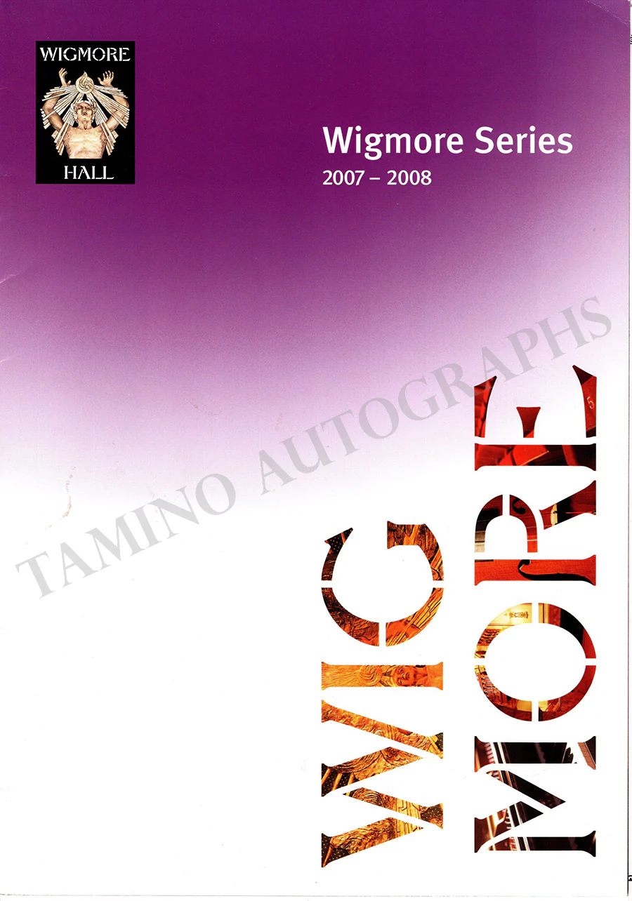 Hough, Stephen - Signed Program London 2008 - Image 2