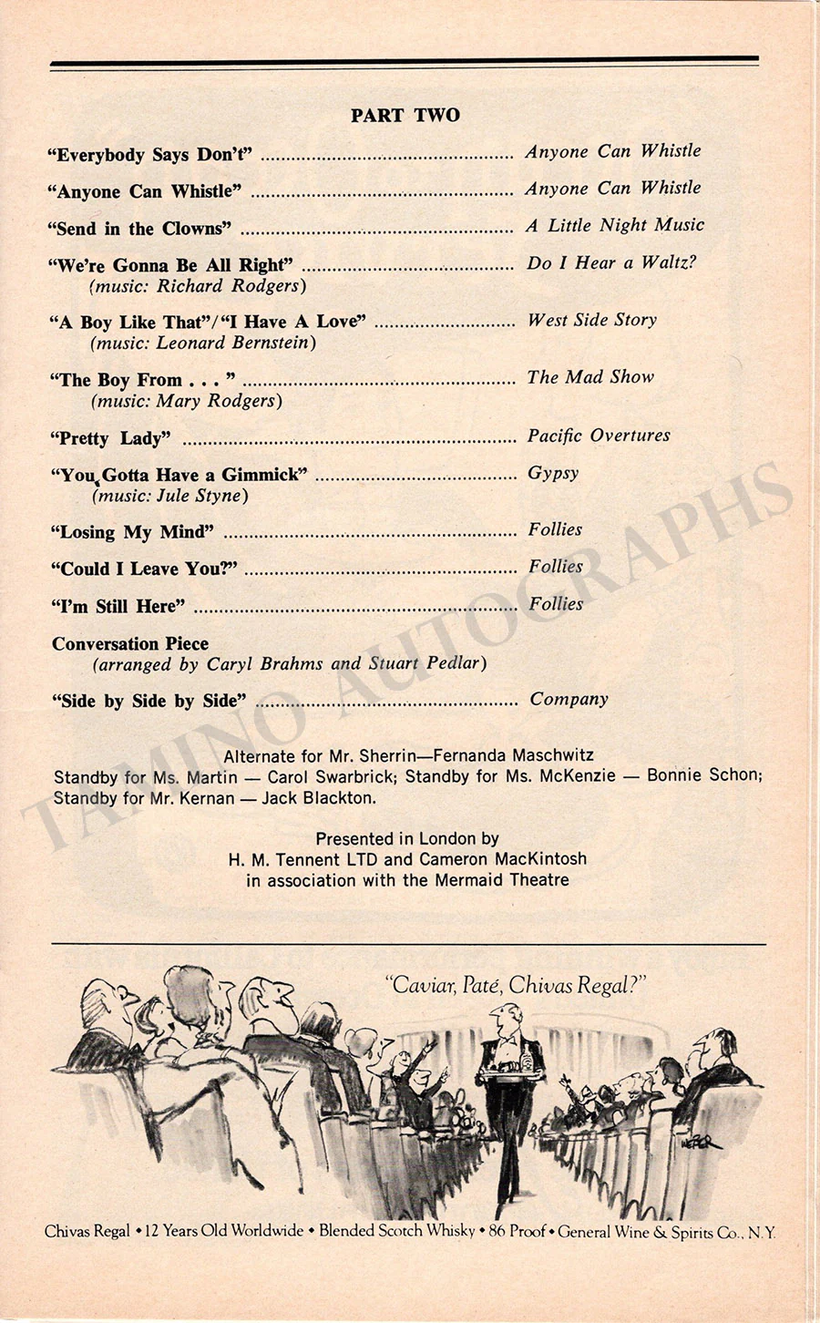 Sondheim, Stephen - Signed Program "Side by Side" - Image 4