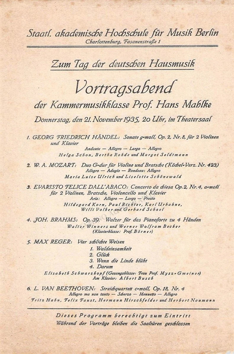 String Concert Programs - Lot of 12 German Programs 1899-1935 - Image 6