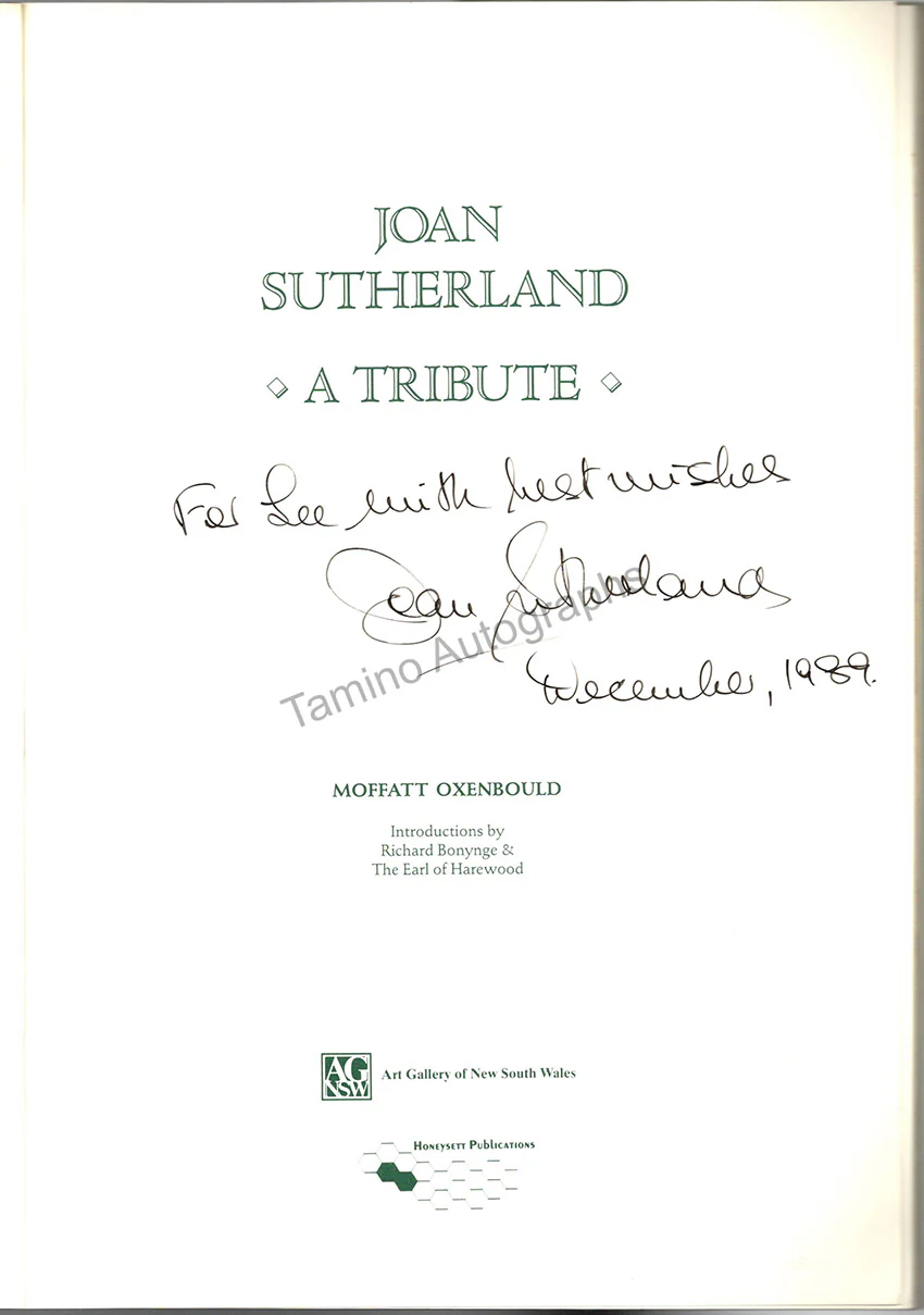 Sutherland, Joan - Signed Book "Joan Sutherland: A Tribute" - Image 2