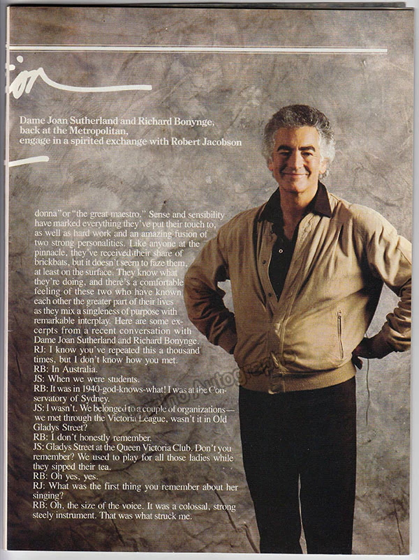 Sutherland, Joan - Signed Magazine 1982 - Image 3