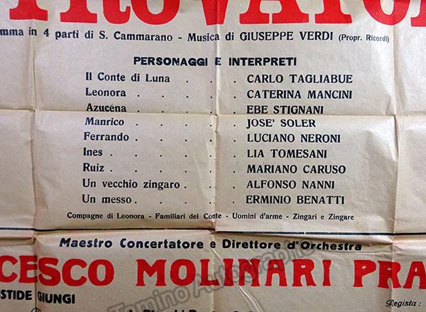 Teatro Comunale di Bologna - Unsigned Poster Il Trovatore 1950 - Image 2