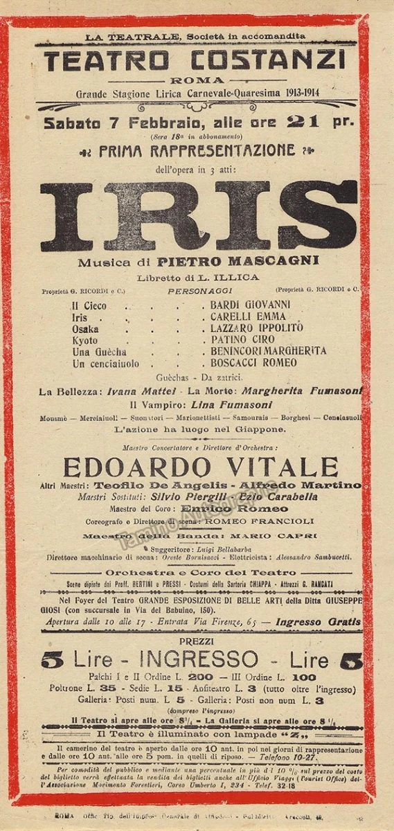 Teatro Costanzi - Unsigned Opera Playbills 1911-1925 (Various Playbills) - Image 17