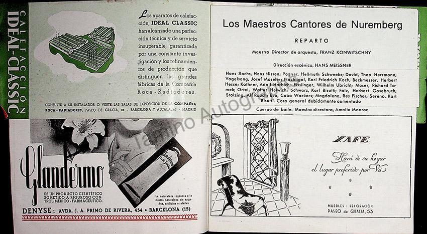 Teatro del Liceo - Collection of 49 Opera Programs 1930-1957 (Part 2) - Image 18