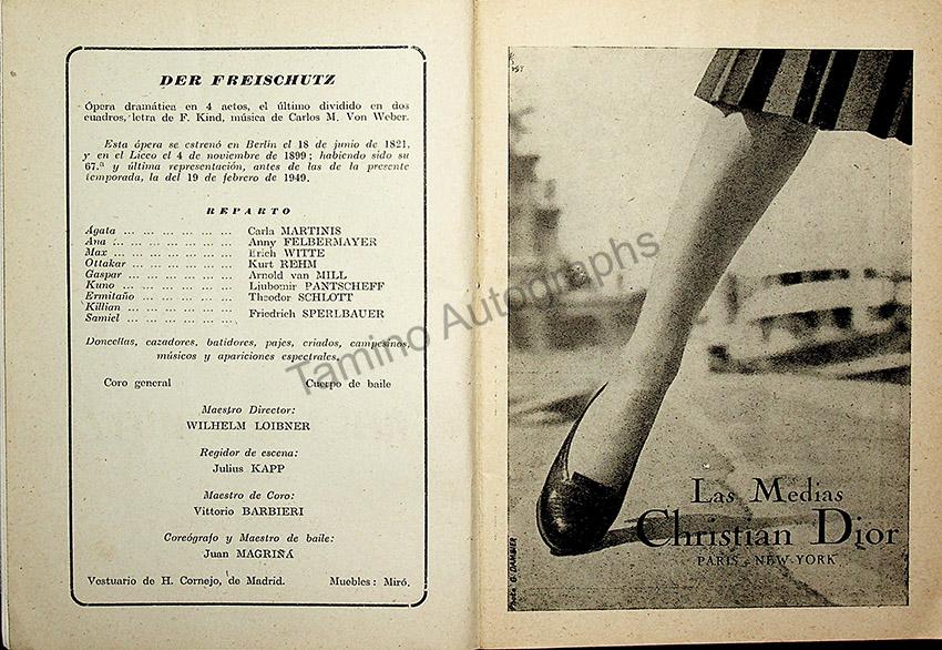 Teatro del Liceo - Collection of 49 Opera Programs 1930-1957 (Part 2) - Image 19