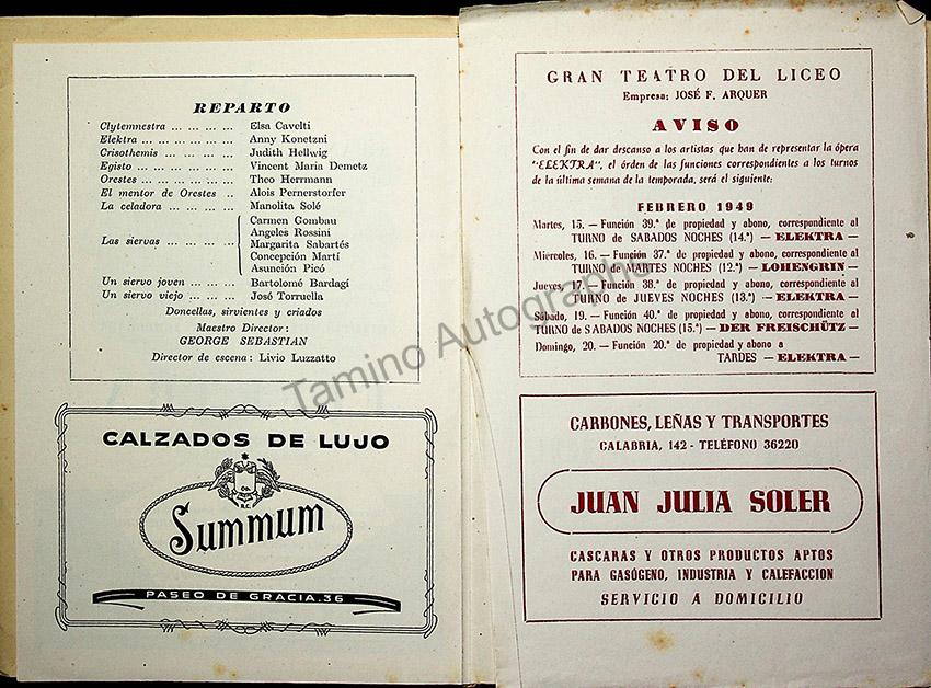 Teatro del Liceo - Collection of 49 Opera Programs 1930-1957 (Part 2) - Image 32