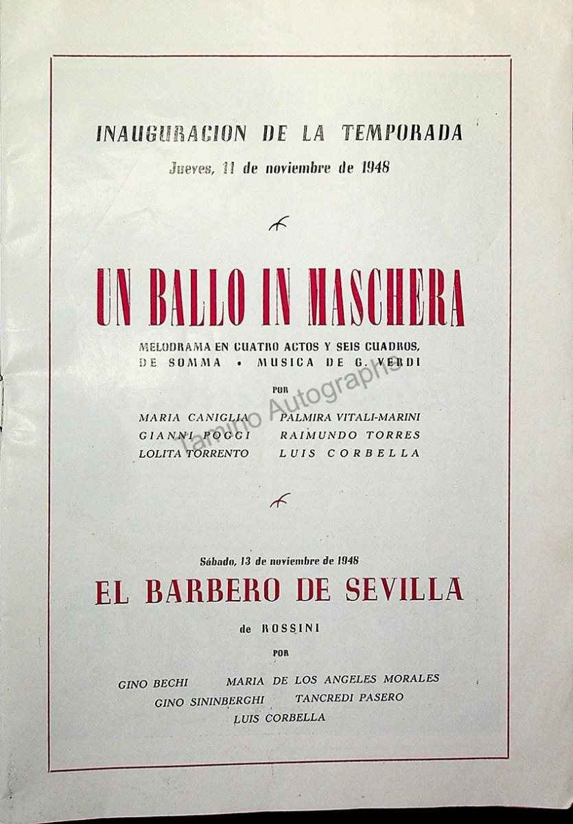Teatro del Liceo - Collection of 49 Opera Programs 1930-1957 (Part 2) - Image 44