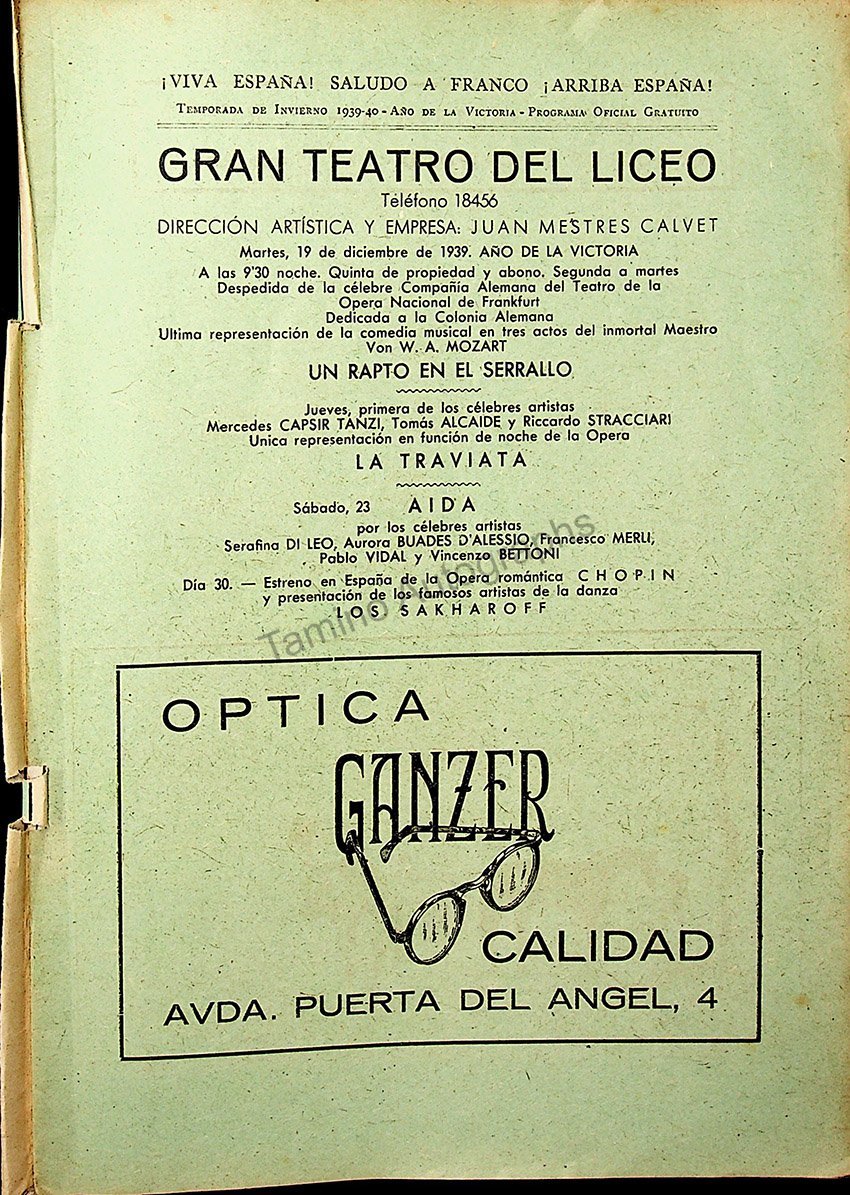 Teatro del Liceo - Collection of 49 Opera Programs 1930-1957 (Part 2) - Image 48