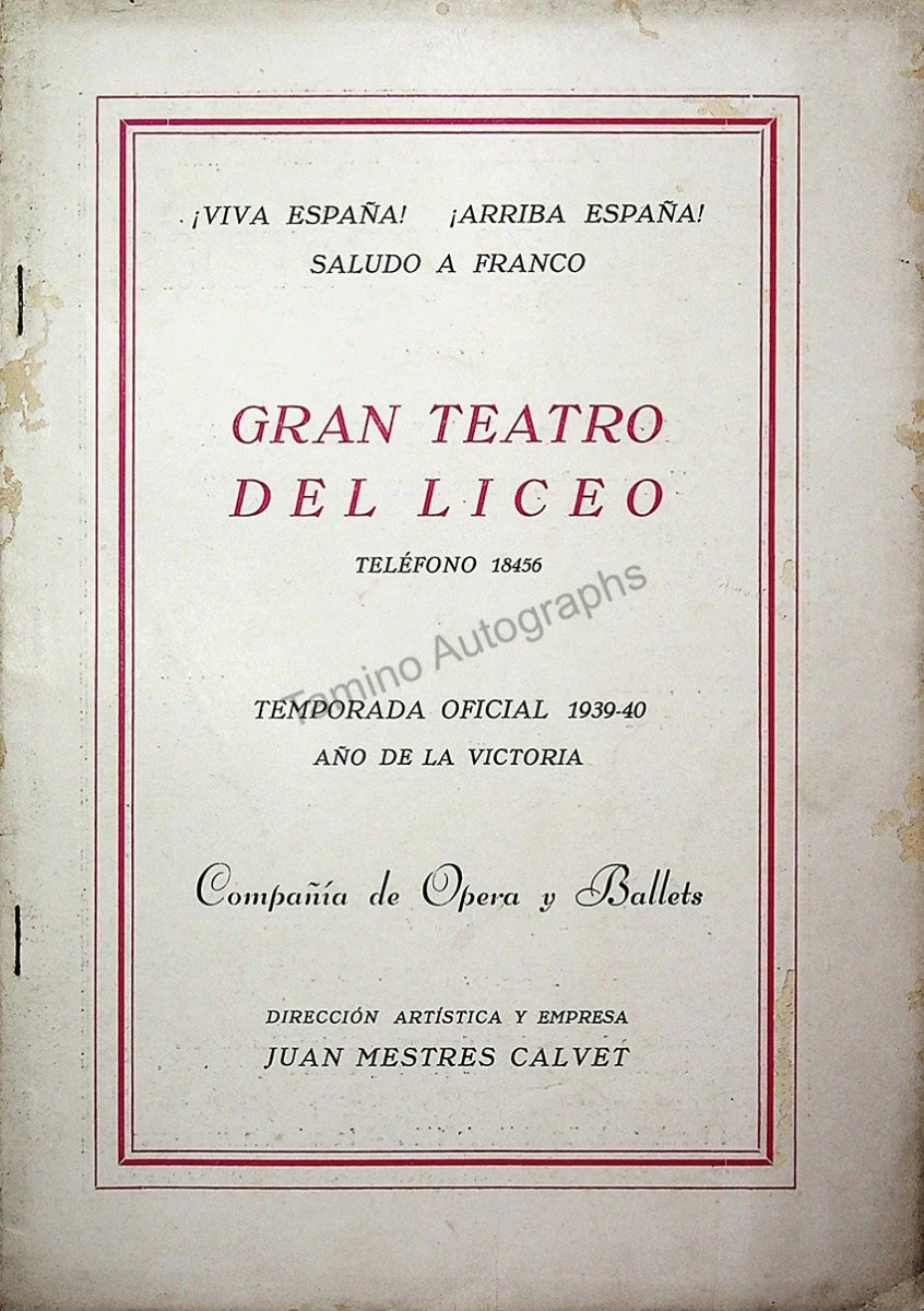 Teatro del Liceo - Collection of 49 Opera Programs 1930-1957 (Part 2) - Image 49