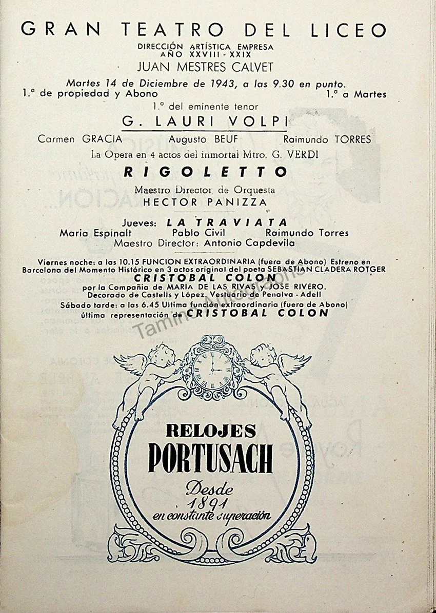 Teatro del Liceo - Collection of 49 Opera Programs 1930-1957 (Part 2) - Image 5