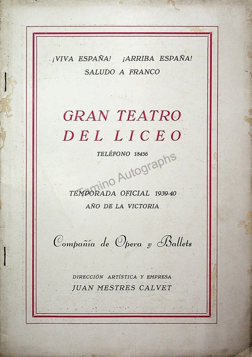 Teatro del Liceo - Collection of 49 Opera Programs 1930-1957 (Part 2) - Image 50