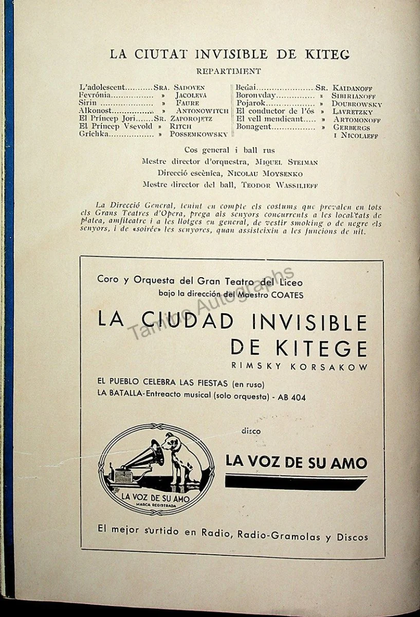 Teatro del Liceo - Collection of 49 Opera Programs 1930-1957 (Part 2) - Image 60
