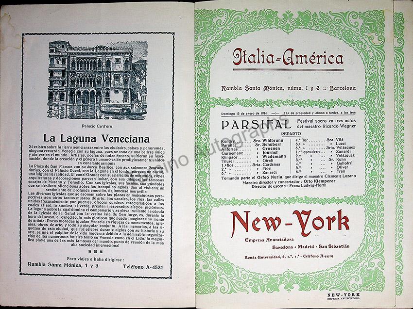 Teatro del Liceo - Program Collection of 61 Opera Programs 1887-1930 - Image 44