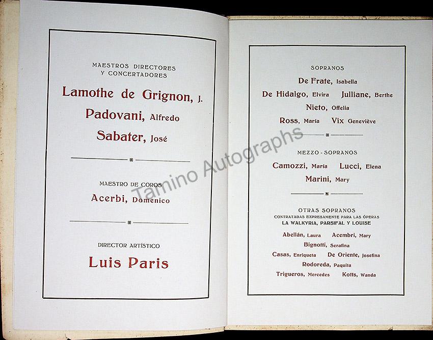Teatro del Liceo - Program Collection of 61 Opera Programs 1887-1930 - Image 5