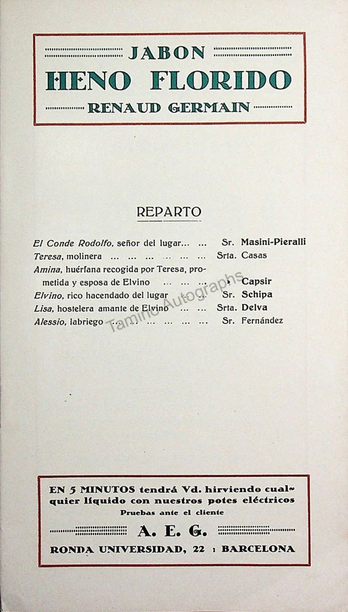 Teatro del Liceo - Program Collection of 61 Opera Programs 1887-1930 - Image 8