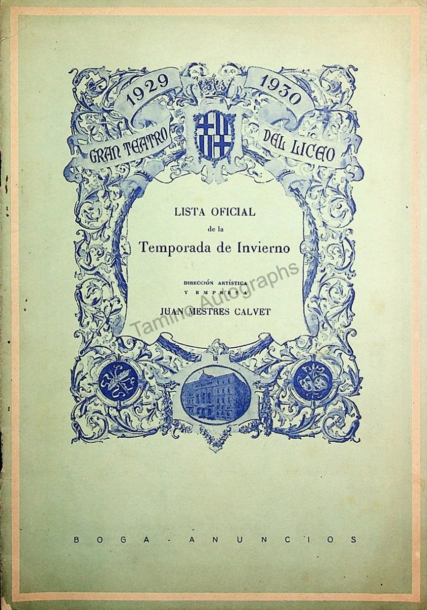Teatro del Liceo - Program Collection of 61 Opera Programs 1887-1930 - Image 93