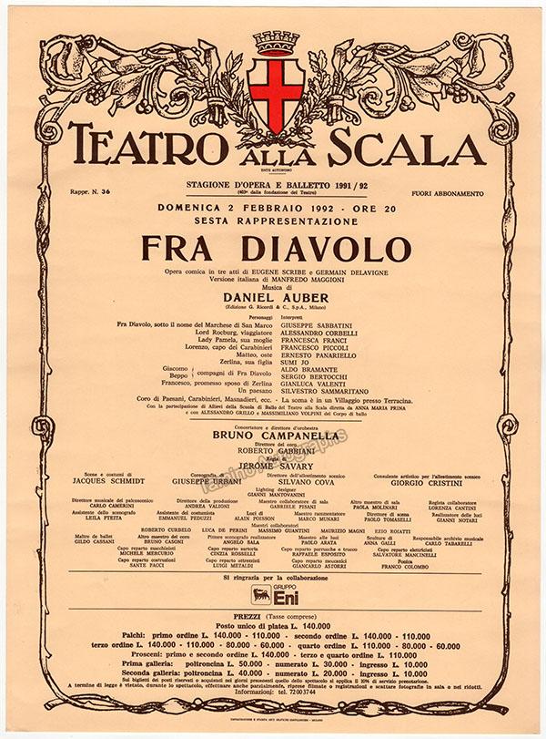 Teatro La Scala - Unsigned Opera Playbills 1960-1990 (Various Options) - Image 12