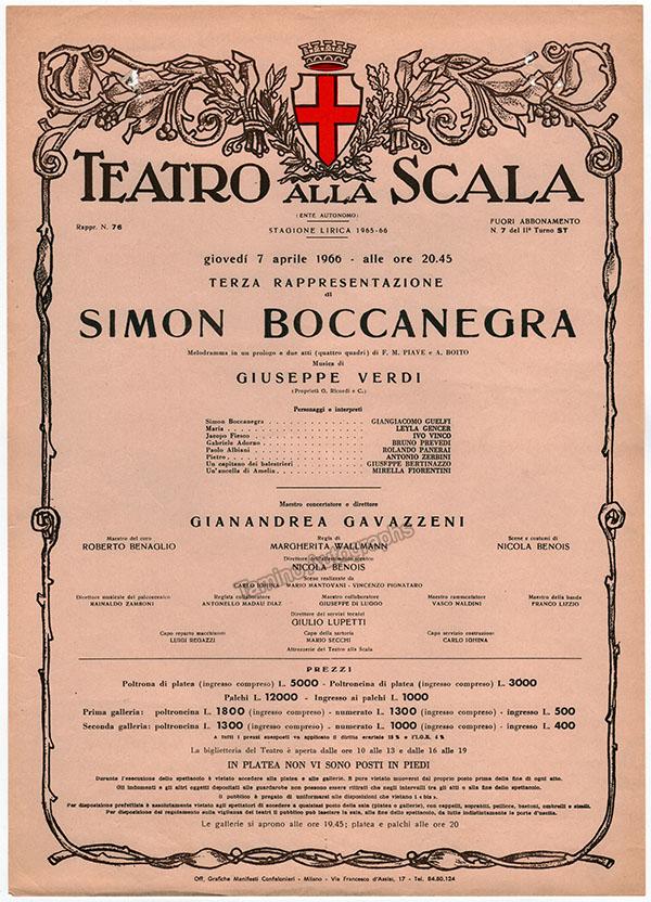 Teatro La Scala - Unsigned Opera Playbills 1960-1990 (Various Options) - Image 18