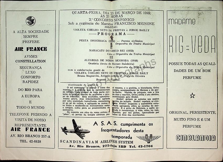 Teatro Municipal Rio de Janeiro - Signed Program Lot - Image 7