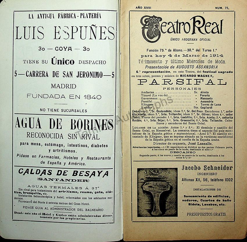 Teatro Real de Madrid - Collection of 45 Programs 1901-1915 - Image 10