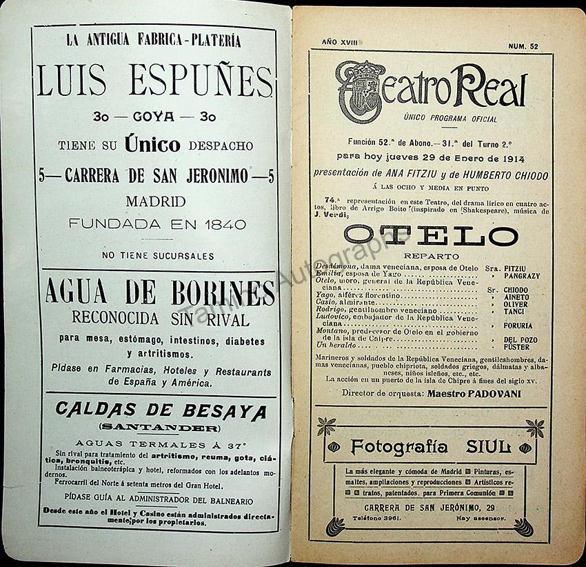 Teatro Real de Madrid - Collection of 45 Programs 1901-1915 - Image 17