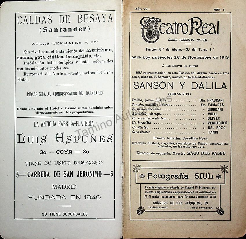 Teatro Real de Madrid - Collection of 45 Programs 1901-1915 - Image 18