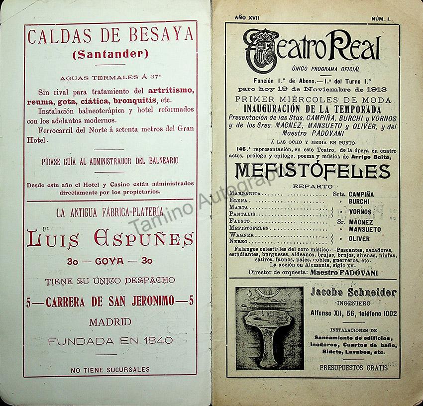 Teatro Real de Madrid - Collection of 45 Programs 1901-1915 - Image 19