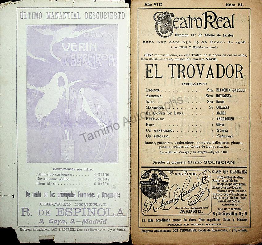 Teatro Real de Madrid - Collection of 45 Programs 1901-1915 - Image 24