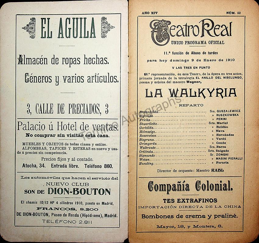 Teatro Real de Madrid - Collection of 45 Programs 1901-1915 - Image 25