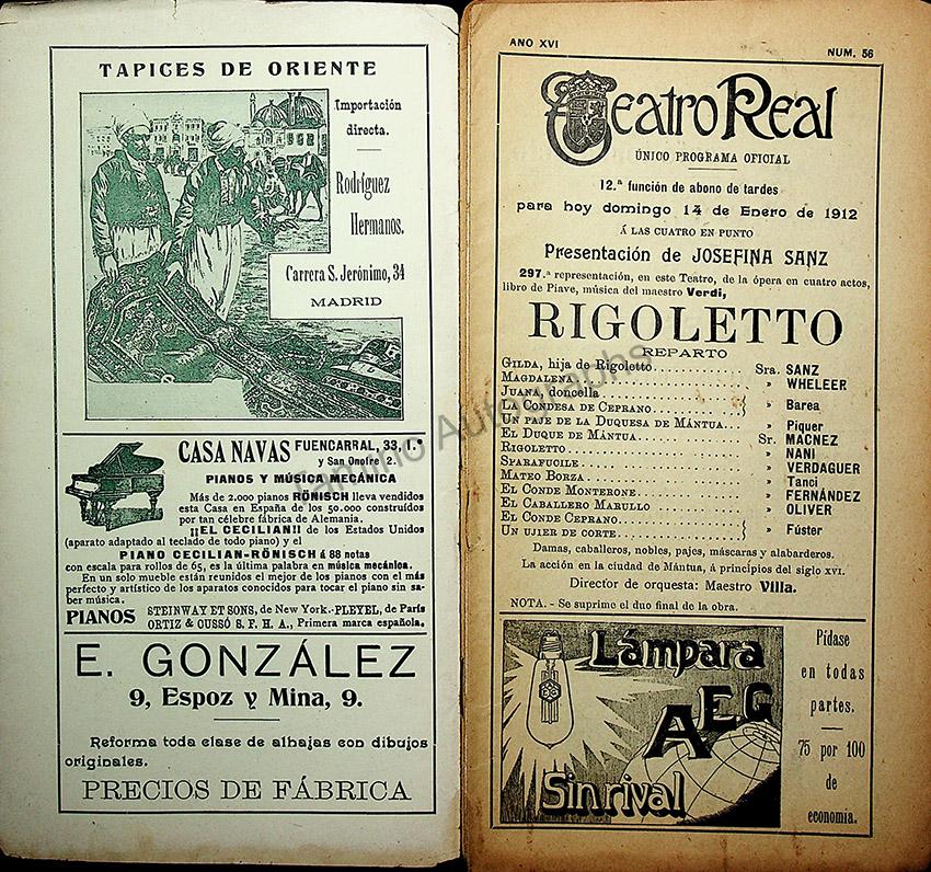 Teatro Real de Madrid - Collection of 45 Programs 1901-1915 - Image 31