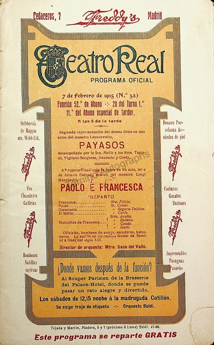 Teatro Real de Madrid - Collection of 45 Programs 1901-1915 - Image 4