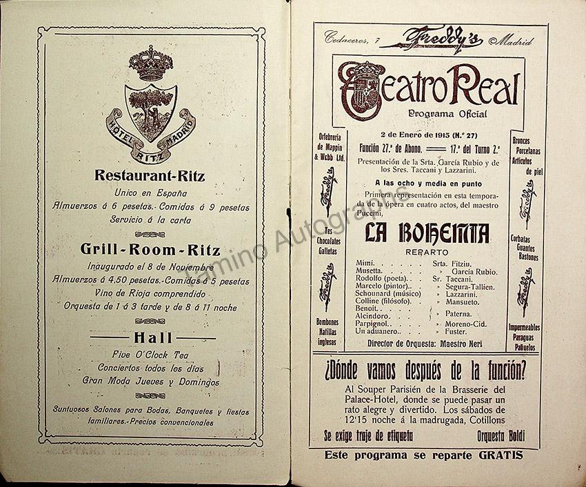 Teatro Real de Madrid - Collection of 45 Programs 1901-1915 - Image 40