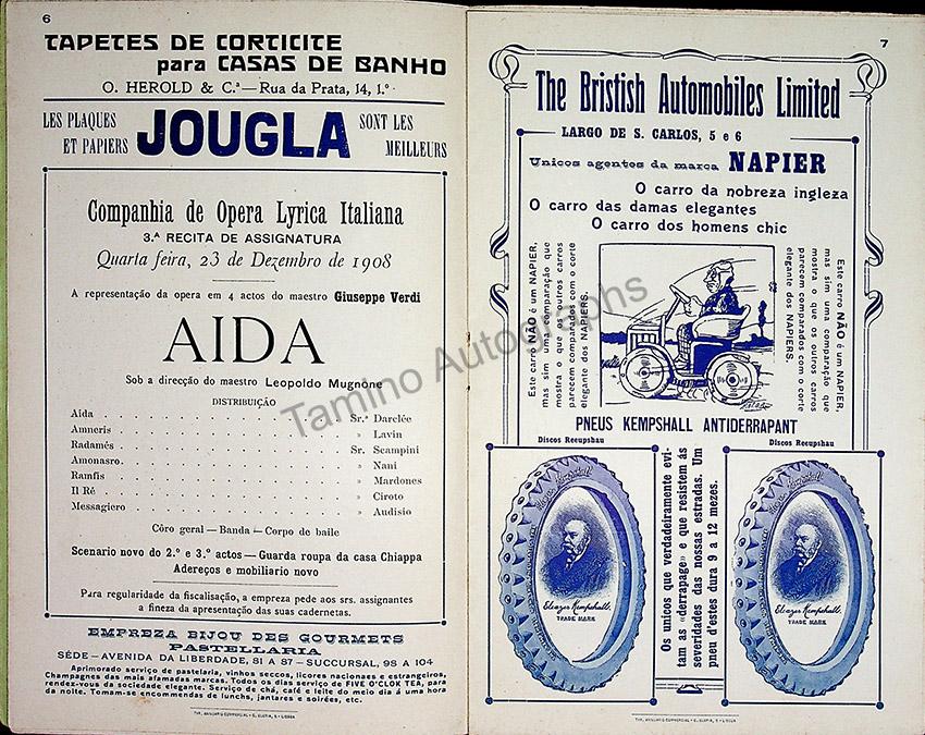 Teatro San Carlos - Lisbon - Lot of 18 Opera Programs 1908-1910 - Image 11