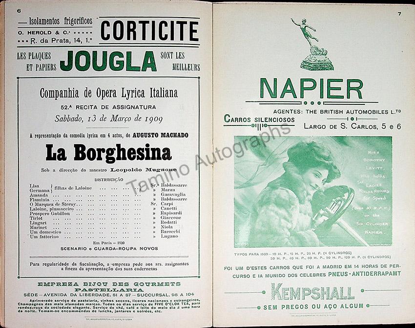 Teatro San Carlos - Lisbon - Lot of 18 Opera Programs 1908-1910 - Image 15