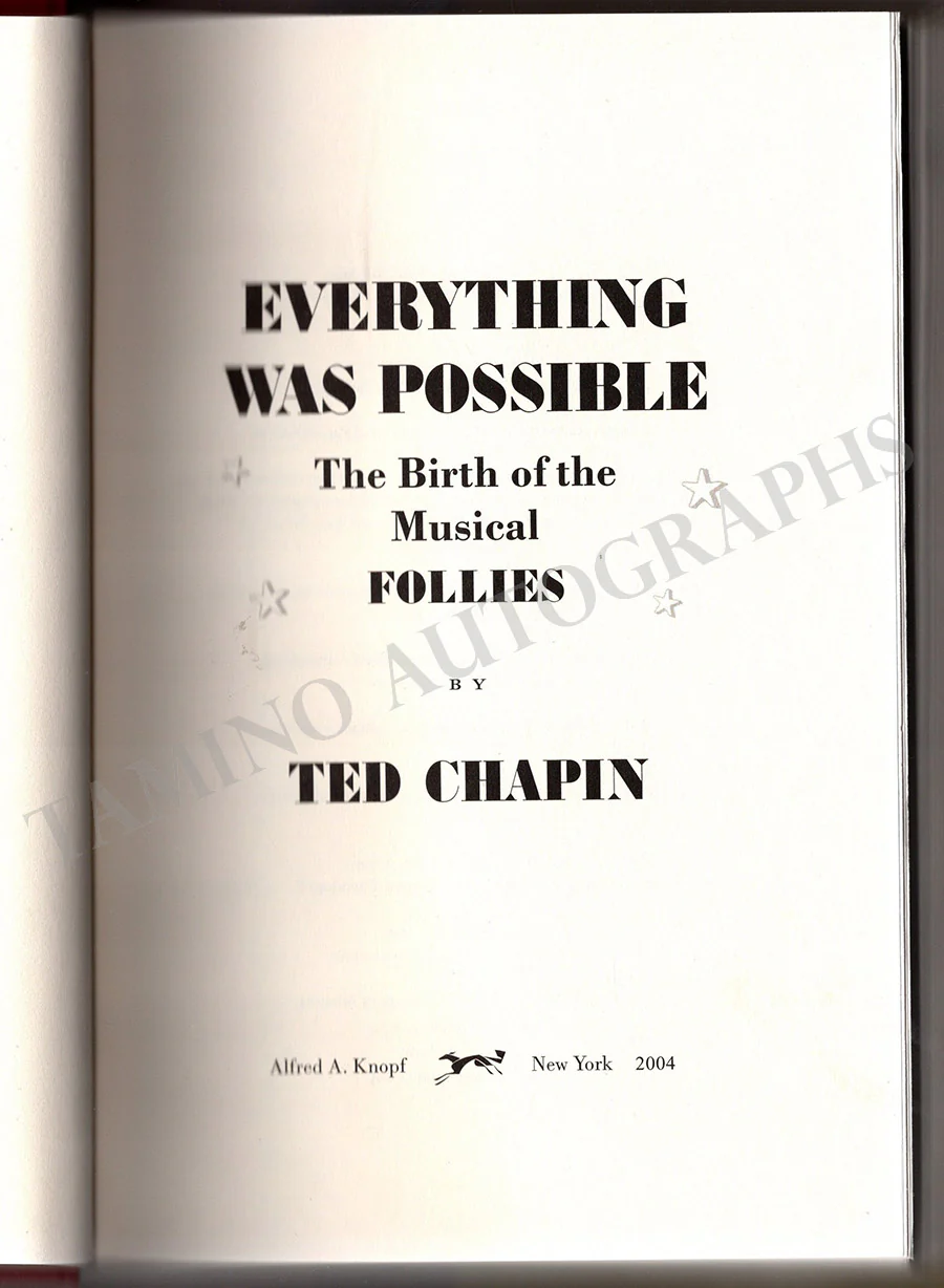 Chapin, Ted - Signed Book "Everything Was Possible" - Image 3