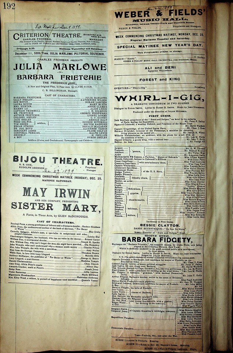 Theater - Large Program Clip Collection 1880-1925 - Image 108