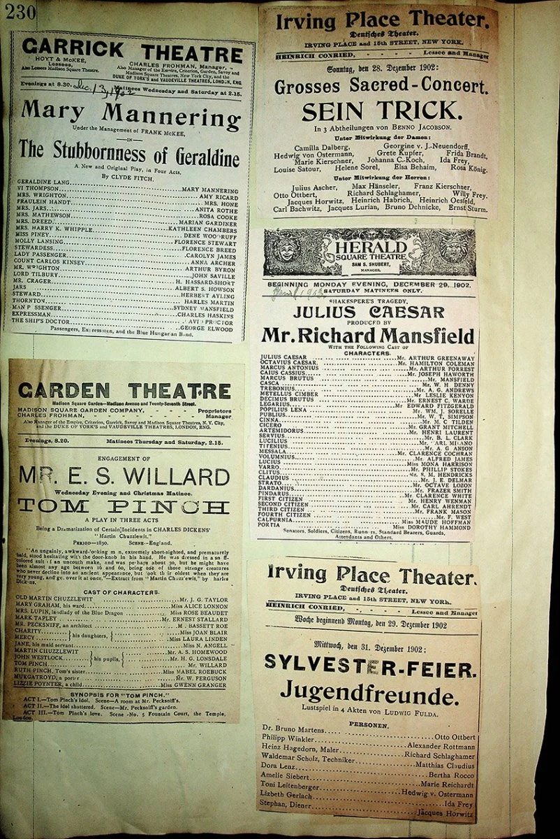 Theater - Large Program Clip Collection 1880-1925 - Image 128