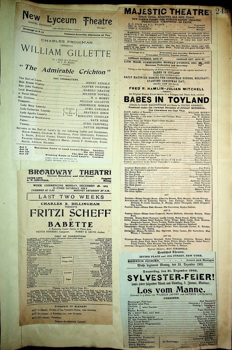 Theater - Large Program Clip Collection 1880-1925 - Image 135