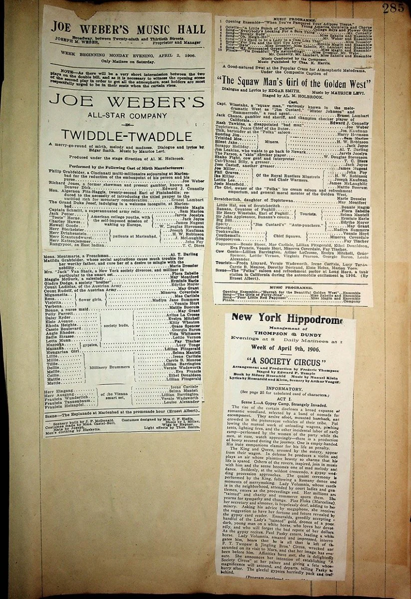 Theater - Large Program Clip Collection 1880-1925 - Image 155