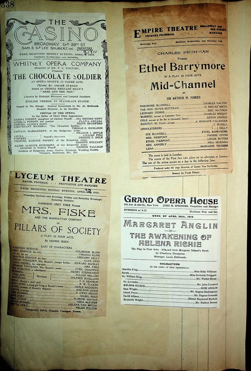 Theater - Large Program Clip Collection 1880-1925 - Image 171