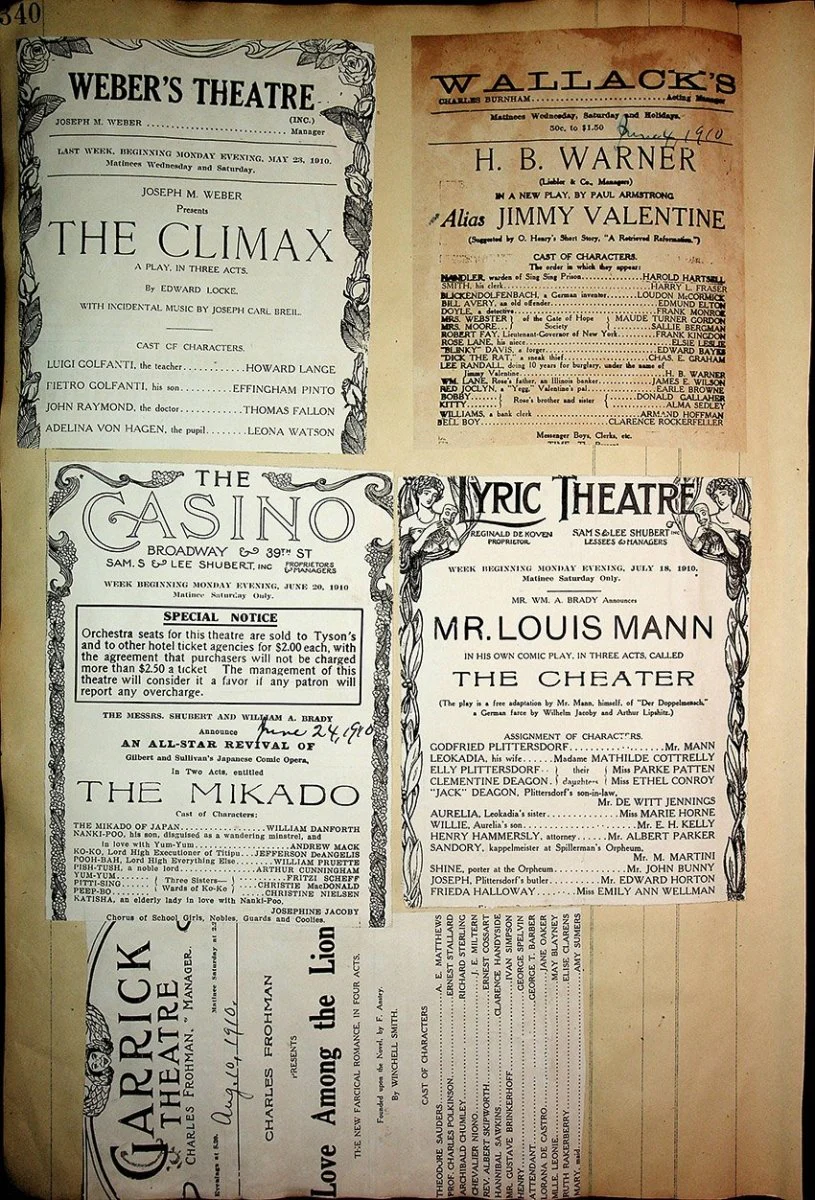 Theater - Large Program Clip Collection 1880-1925 - Image 173