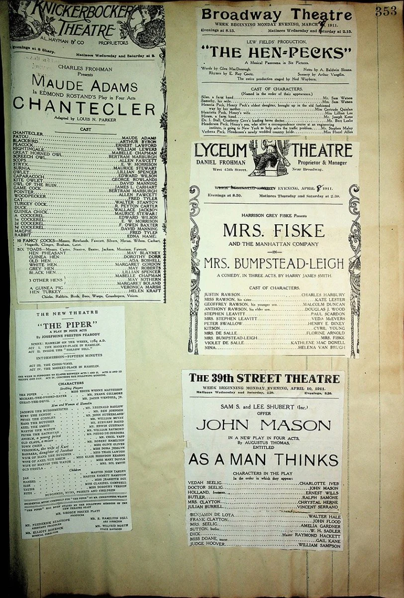 Theater - Large Program Clip Collection 1880-1925 - Image 176