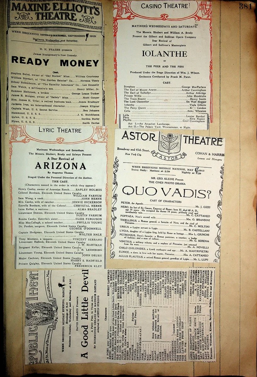 Theater - Large Program Clip Collection 1880-1925 - Image 182