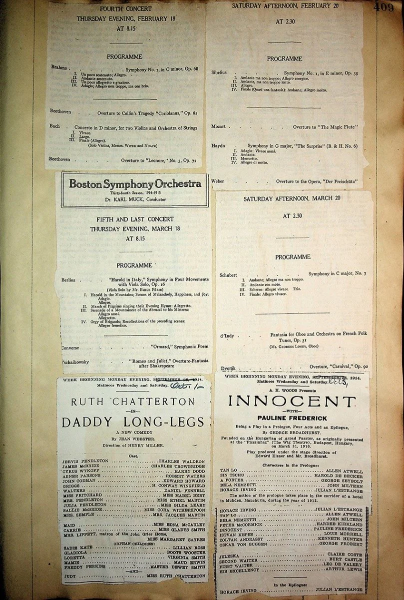 Theater - Large Program Clip Collection 1880-1925 - Image 196