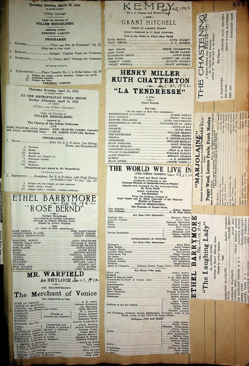 Theater - Large Program Clip Collection 1880-1925 - Image 230