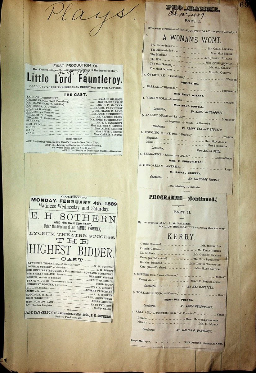 Theater - Large Program Clip Collection 1880-1925 - Image 59